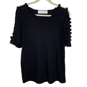 IRO Black Balkis Metal Ring Shirt, XS